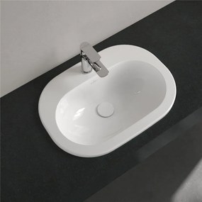 VILLEROY &amp; BOCH O.novo zápustné umývadlo s otvorom, s prepadom, 560 x 405 mm, biela alpská, 41615601