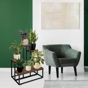 Stojan na kvety ANTIRES RUSTIC čierny