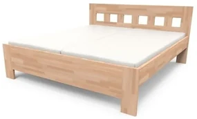 TEXPOL Manželská masívna posteľ JANA SENIOR Veľkosť: 200 x 200 cm, Materiál: BUK morenie tabak