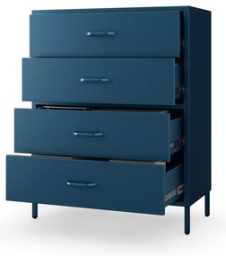 Komoda CARLA, 800 x 1015 x 400 mm, Modern: tmavomodrá farba
