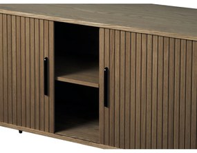Hnedá komoda v dekore duba s posuvnými dverami 180x76x45 cm Nola – Unique Furniture