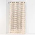 Priehľadné záclony Douceur d intérieur  PANNEAU A OEILLETS 140 x 240 CM VOILE SABLE IMPRIME GABI MIEL