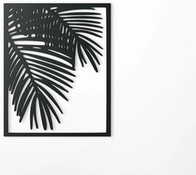 drevko 3D obraz na stenu Palma Rozmer obrazu: 40,5 x 32,5 cm, Farba dekorácie: Čierna