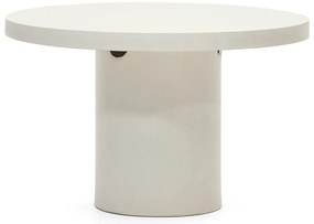 Betónový okrúhly záhradný jedálenský stôl ø 120 cm Aiguablava - Kave Home