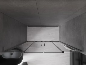 Mexen Velar L Duo, posuvné sprchové dvere do otvoru 200 cm, 8mm šedé sklo, brúsený grafit, 871-200-003-42-95
