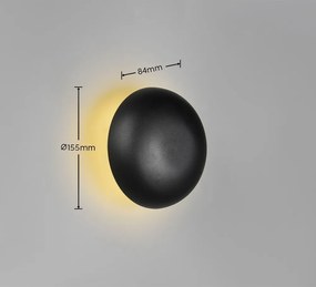 Matne čierne LED nástenné svietidlo na USB Davey – Reality