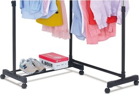 Otočný stojan na oblečenie chróm/čierna, 164 x 173 cm