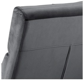 Sivé zamatové kreslo Alba – Actona