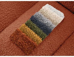 Pohovka z textílie buklé v tehlovej farbe 232 cm Hippolyte – Bobochic Paris