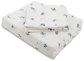 Matex Mušelínové obliečky Čučoriedky, 140 x 200 cm, 70 x 90 cm