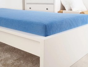 Froté plachta do detskej postieľky EXCLUSIVE 70x140 cm modrá