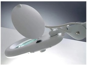 LED Stolná lampa s lupou LED/9W/230V biela