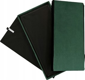 Dekorstudio Skladacia taburetka s úložným priestorom PERFECT duo - tmavozelená
