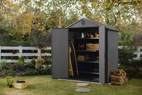 Záhradný domček Keter Darwin 6 x 4 šedý, s podlahou