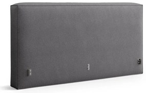 Tmavosivá čalúnená dvojlôžková posteľ s úložným priestorom s roštom 180x200 cm Simon Olivia – Micadoni