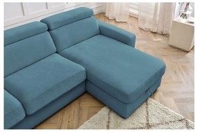 Modrá rozkladacia rohová pohovka (variabilná) Monaco – Bobochic Paris