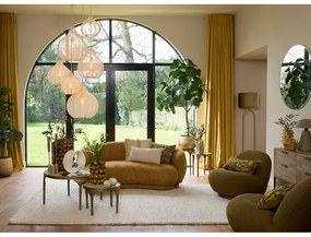 Béžové závesné svietidlo s textilným tienidlom ø 50 cm Elati – Light &amp; Living