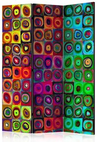 Paraván - Colorful Abstract Art [Room Dividers] Veľkosť: 135x172, Verzia: Jednostranný