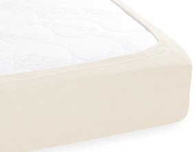 Detské froté napínacie prestieradlo do postieľky FR-002 Smotanové 60 x 120 x 10 cm - do postieľky