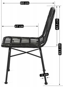 Záhradná stolička Wendats (čierna) . Akcia -20%. Vlastná spoľahlivá doprava až k Vám domov. 1119311