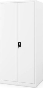 Uzamykateľná skriňa na dokumenty biela JAN H D600 900 x 1950 x 600 mm
