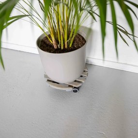 Drevený pojazdný podstavec pod kvetináč ø 29 cm (výška 8 cm) Indoor – Esschert Design