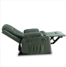 Masážne kreslo BOX Green Corduroy