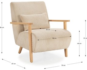 Béžové kreslo Bonnie – Marckeric