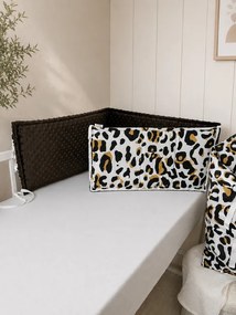 Mantinel do postieľky Leopard obojstranný 180x30 cm bavlna + minky