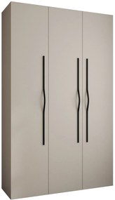 Šatníková skriňa 150 cm Carmela 50-2 (kašmír + čierna). Akcia -20%. Vlastná spoľahlivá doprava až k Vám domov. 1126743