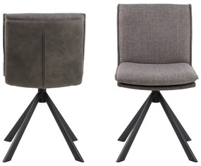 Otočná jídelní židle Flynn šedohnědá