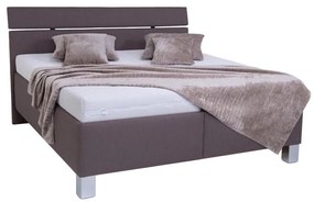 Čalúnená posteľ ALIS 180x200 cm s úložným priestorom, bez matraca, hnedá