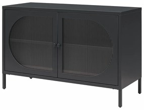 Čierna kovová vitrína 100x64x40 cm Luna – Støraa