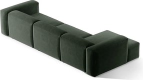 Zelená rohová pohovka (ľavý roh/s leňoškou) Bergamo – Cosmopolitan Design