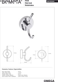 Bemeta Design OMEGA: Vešiak - 104105242