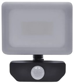 SOLIGHT LED reflektor Quick so sensorom, 10W, 850lm, 4000K, IP65, čierny
