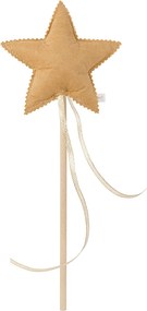 Ľanová kúzelná palička karamelová so zlatom