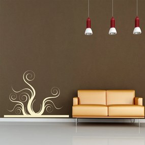Veselá Stena Samolepka Tajomná rastlina Farba: béžová, Veľkosť: 80 x 58 cm
