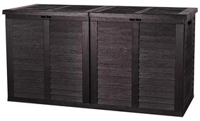 Záhradný box úložný XXL, plast, antracit, 155 × 66 × 80 cm