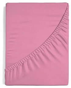 Napínacie prestieradlo na posteľ - svetloružové Jersey 100/200/25