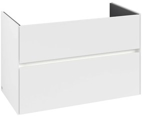 VILLEROY &amp; BOCH Collaro závesná skrinka pod umývadlo, 2 zásuvky, s LED osvetlením, 961 x 480 x 610 mm, White Matt, C145B0MS