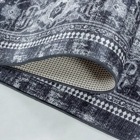 Ayyildiz, Kusový koberec Fiesta 4301 black, 160x230, čiernobiela, chodba / predsieň