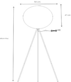 Lucide 71767/50/31 - Stojacia lampa GOOSY SOFT 1xE27/60W/230V