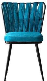 Súprava 2 stoličiek „Kusakli Black & Blue", 43 x 43 x 82 cm