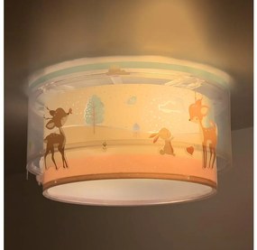 Dalber 61276 - Detské stropné svietidlo LOVING DEER 2xE27/15W/230V