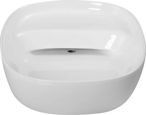 Invena Elara, umývadlo na dosku 460x370x135 mm, biela lesklá, INV-CE-03-P46-Y