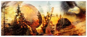 Obraz - Šamanský motív (120x50 cm)