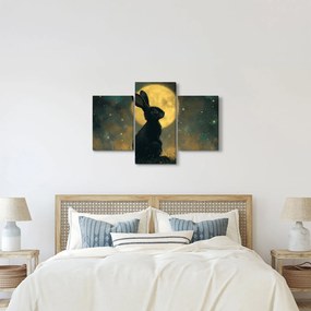 Obraz - Zajac s mesiacom (90x60 cm)