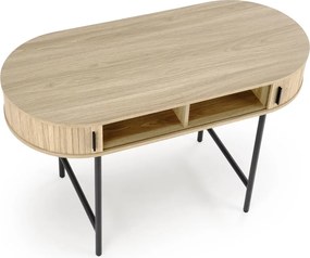 Písací stôl B51 dub prírodný/čierny