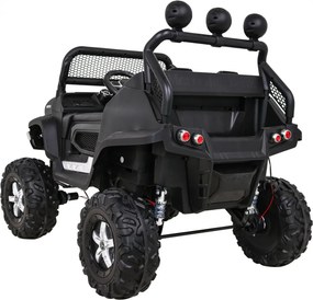 Ramiz Mercedes Benz Unimog elektrické autíčko pre deti čierne + terénny pohon 4x4